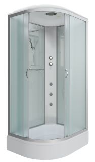 Душевая кабина Niagara NG-33974-14RG с гидромассажем 90x70см серебро/матовое